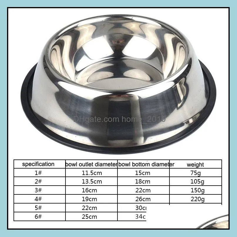 stainless steel dog cat bowl nonslip pet feeder pet bowl pets supplies cat food bowl pet dog accessories vtky2332