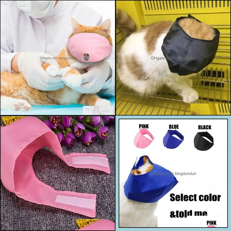 breathable nylon cat muzzles kitten face masks groomer helpers bath antibiting antiscratch for cat grooming tools pet supplies