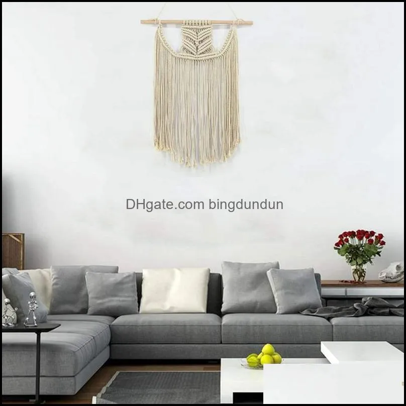 tapestries macrame wall hanging tapestry decor boho chic bohemian woven home decoration 40 x 63cm