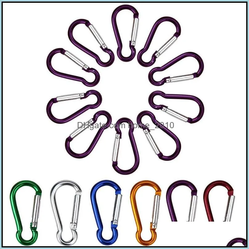 carabiner ring keyrings key chain outdoor sports camp snap clip hook keychain hiking aluminum metal stainless steel camping dhs
