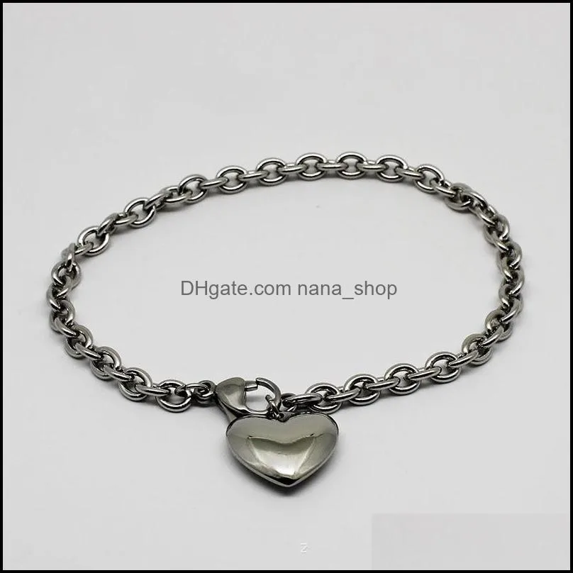 316l stainless steel titanium bracelets love peach heartshaped male and female couples bracelet jewelry wholesale 3675 q2