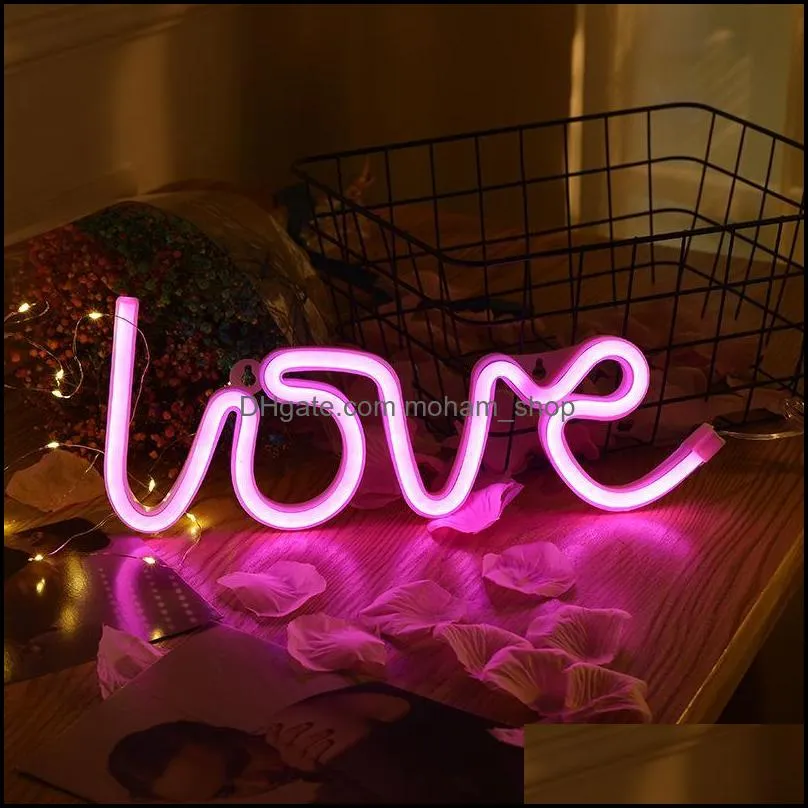 34cm love fairy lights glow letter shape led ornaments for wedding birthday decorations valentine girl girlfriend