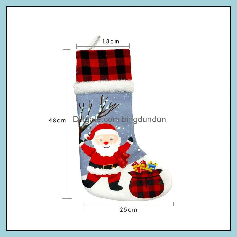 new christmas decoration christmas socks old man snowman gift bag christmas decoration socks pendant