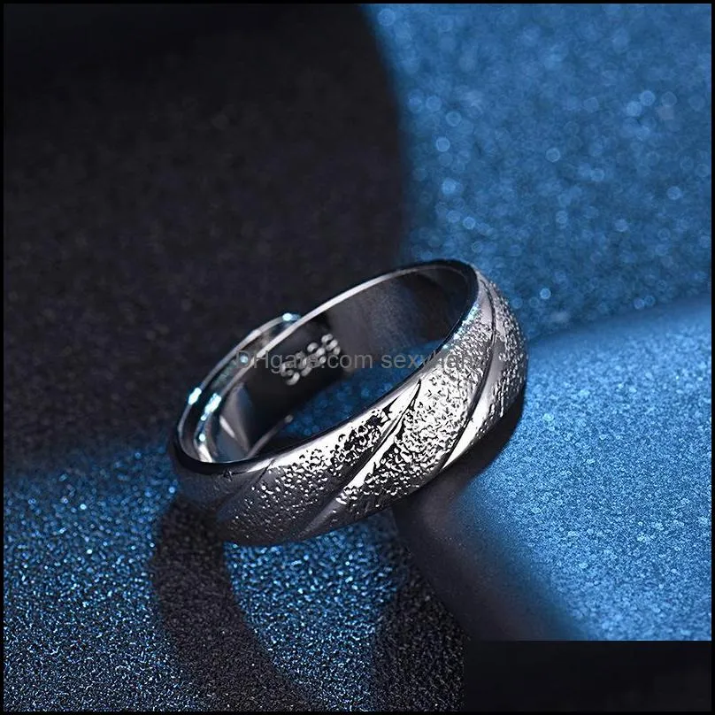 men rings twill flash sand meteor shower ring for men opening mobius personality hip hop ring