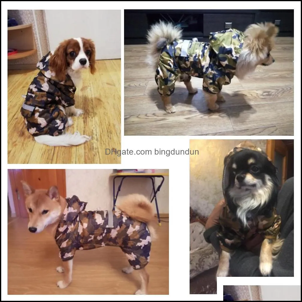 dog apparel rain coat clothes puppy casual cat raincoat waterproof jacket outdoor rainwear hood apparel jumpsuit petsupplies