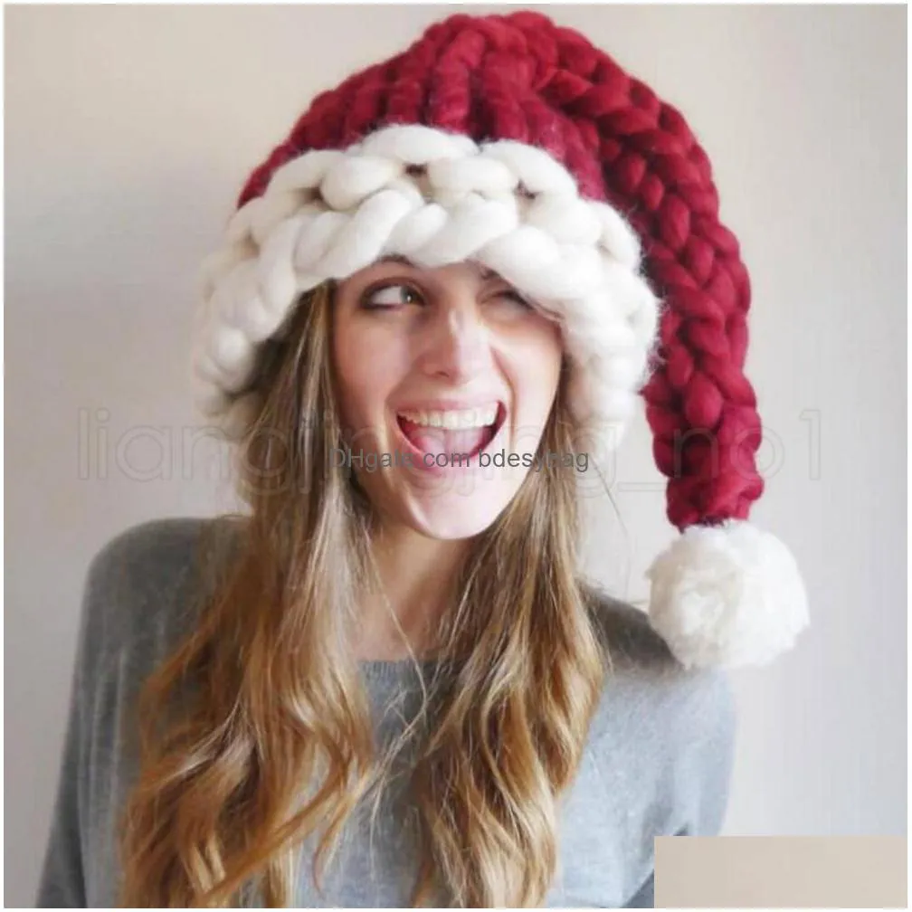 2020 new styles wool knit hats christmas hat fashion home outdoor party autumn winter warm hat xmas gift party favor indoor tree decor