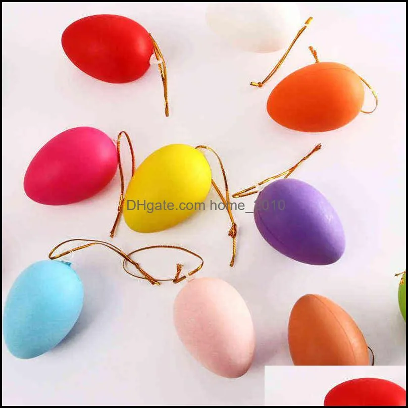 12pcs/set 4cm plastic easter egg party happy decorations colorful painted bird pigeon eggs diy craft kids gift favor home decor