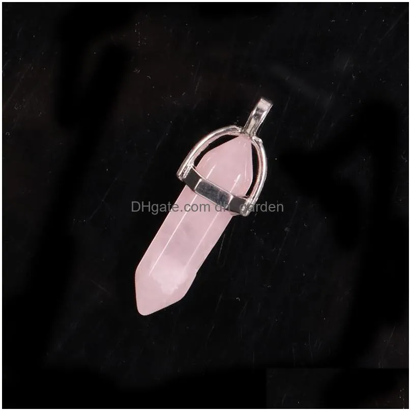 rose quartz crystal heart star cross natural stone charms pendants for necklace earrings jewelry making whoelsale