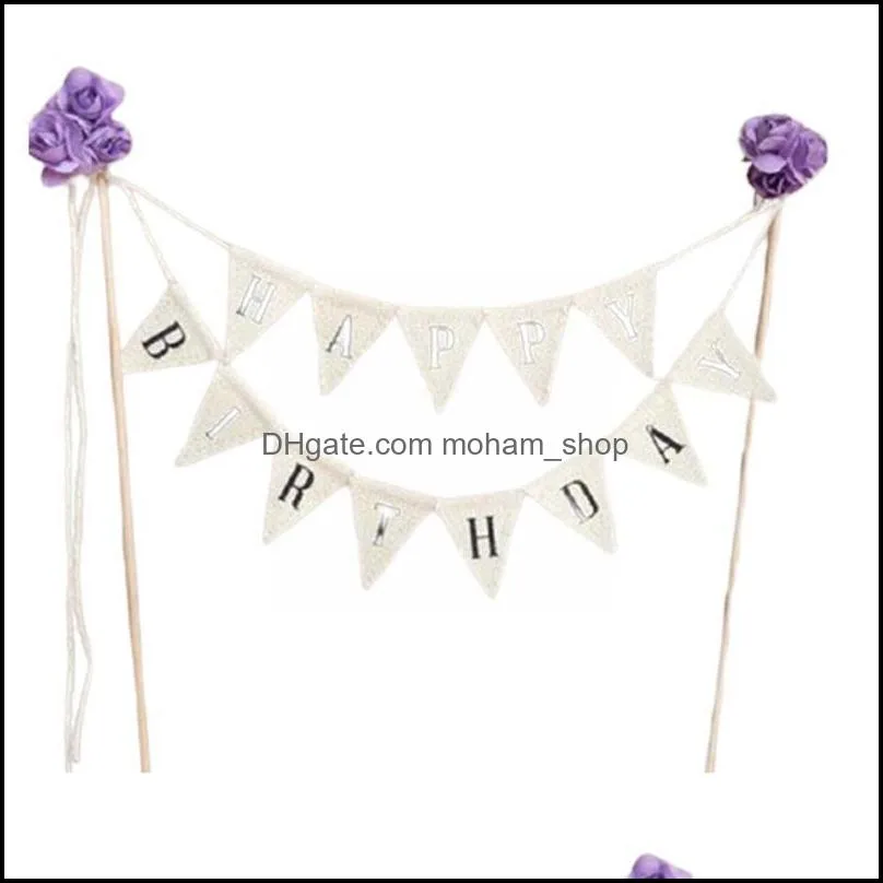 paper bunting garland s flags happy birthday supplies wedding decor baby shower u0u1