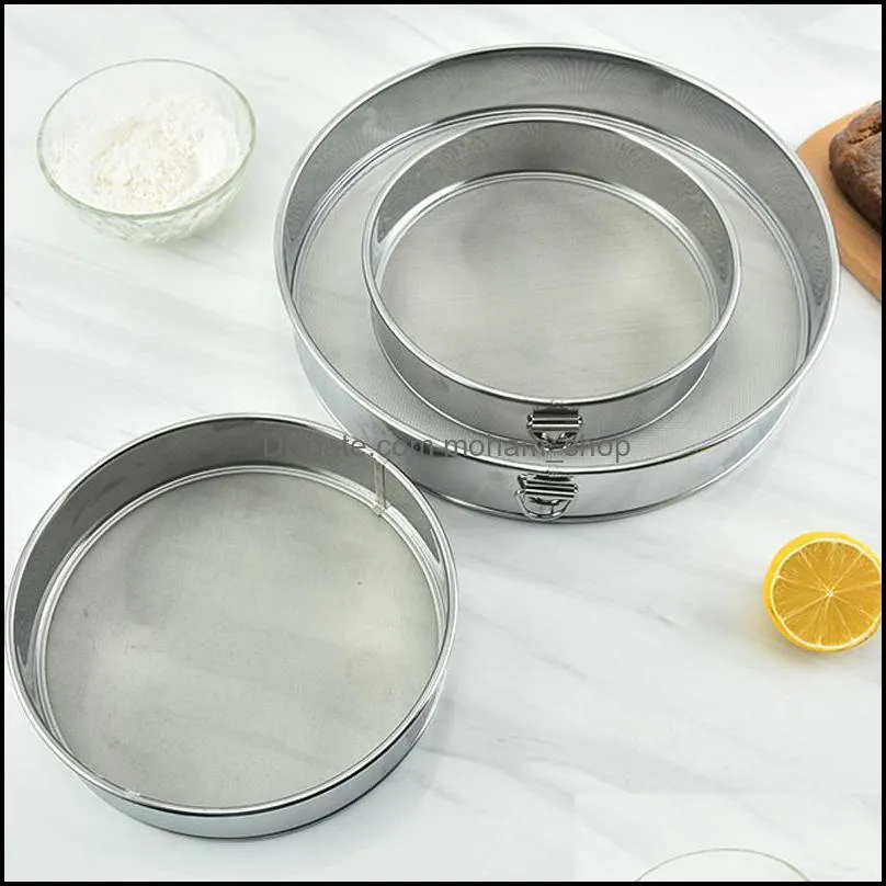 stainless steel manual flour sieve granulated sugar milk powder soy using kitchen pastry baking filter creative tools 