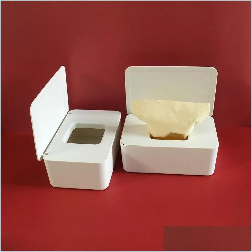 18.5x12x7cm household wet and dry pumping box dustproof desktop storage with lid sealed mask drop