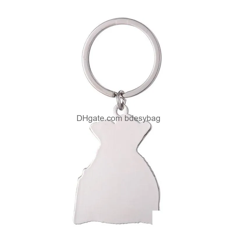 diy sublimation blank keychain designer christmas blessing bag photo frame keychains silver plated alloy car key ring keyring handbag carabiner accessories