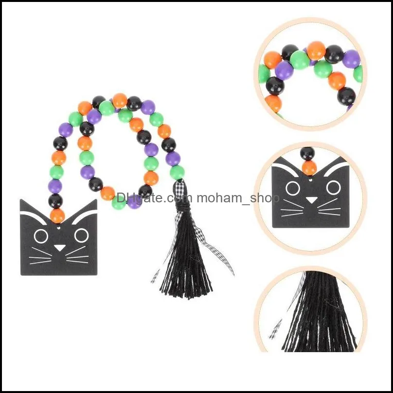 beads string wood adornment decor with tasselparty