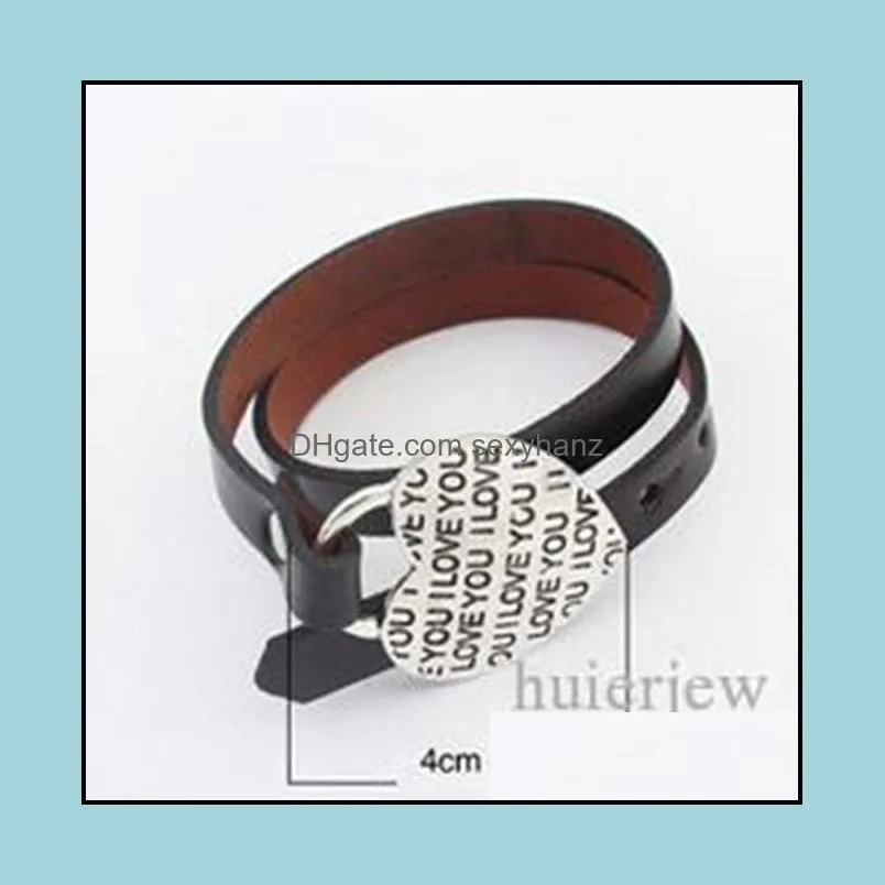 charm bracelets beautifully fashion statment bohemian snake leather bracelet pulseras heart style wrap infinity bracelets