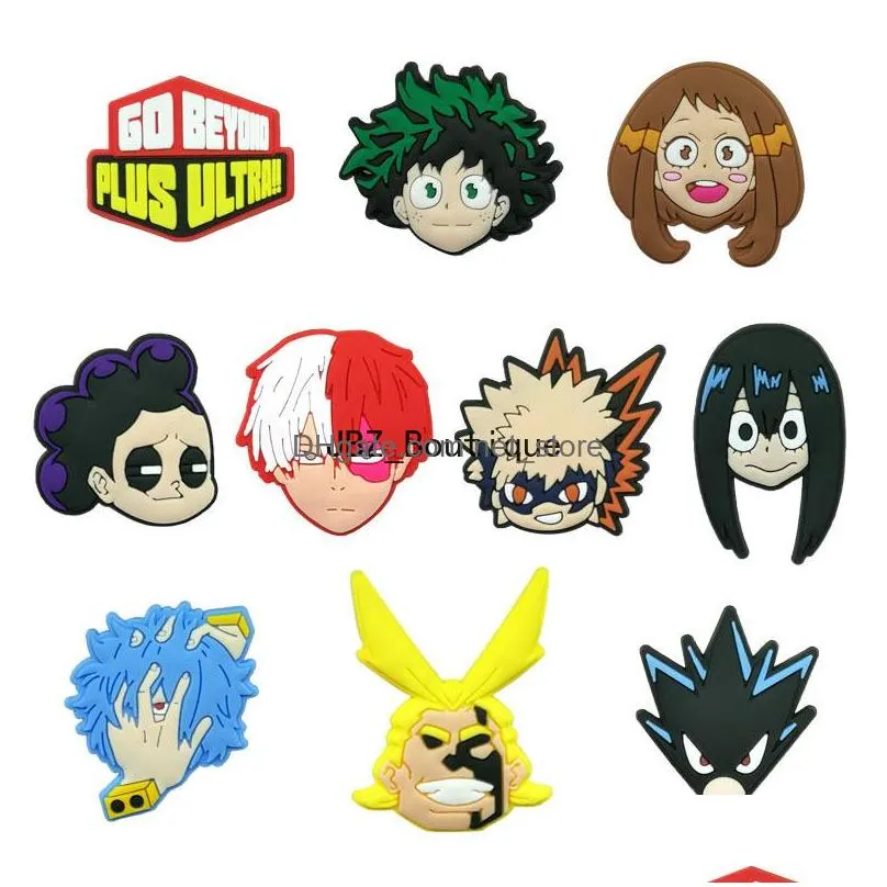 wholesale anime croc charms shoe parts accessories charm with buckle clog pins for teens girls adult