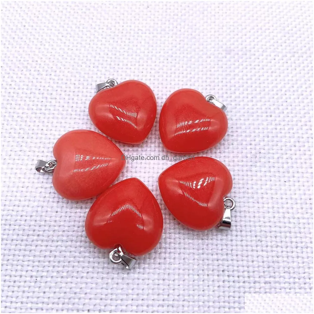 love heart luminous crystal stone charms glow in the dark stones pendant for necklaces jewelry making women men 20x9mm