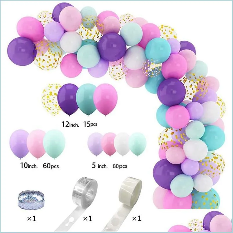 157pcs/set color balloon chain set balloons garland arch kit latex birthday decor wedding