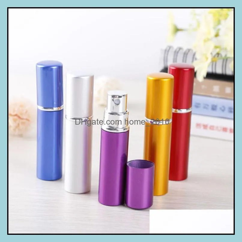 5ml mini portable refillable perfume atomizer colorful atomizer spray bottle aluminum empty bottles for cosmetics containers for