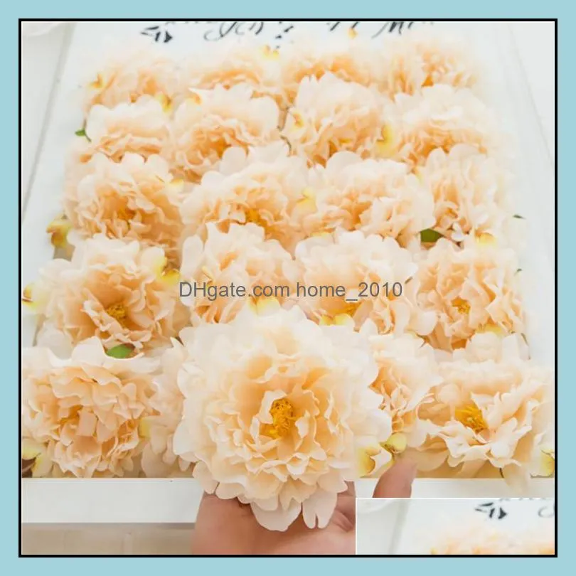 diy 15cm artificial flowers silk peony flower heads wedding party decoration supplies simulation fake flower head home decorations