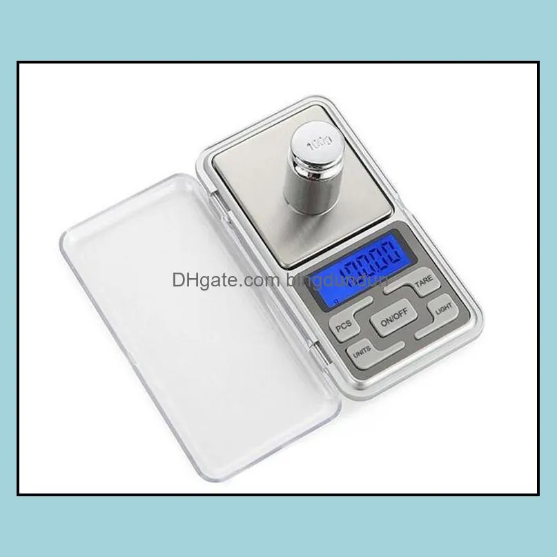 hot mini electronic pocket scale 100g 200g 0.01g 500g 0.1g jewelry diamond scale balance scale lcd display with retail package