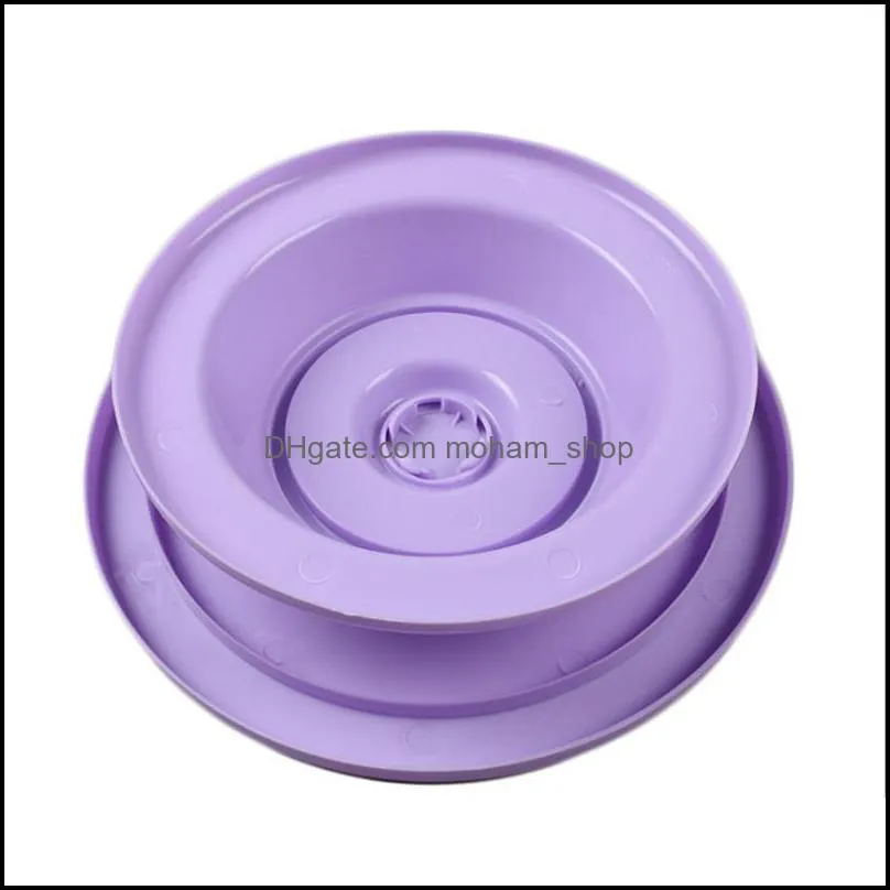 28cm plastic cake turntable rotating decorating cream cakes stand rotary table diy pan baking tool accessories pastry tools