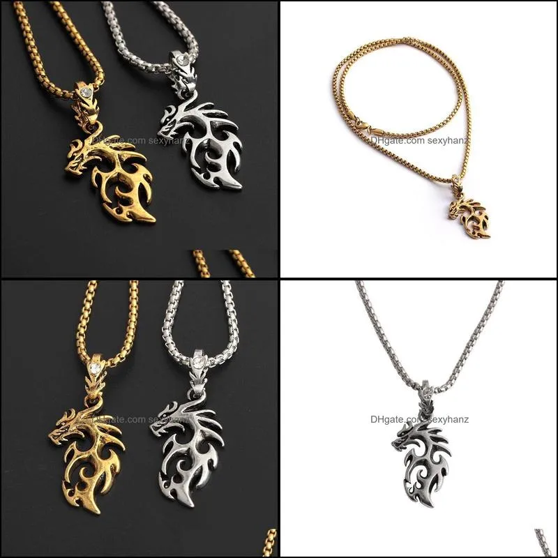 hip hop jewelry fashion fine chain cool dragon pendant necklaces beautifully jewelry accessories men necklace