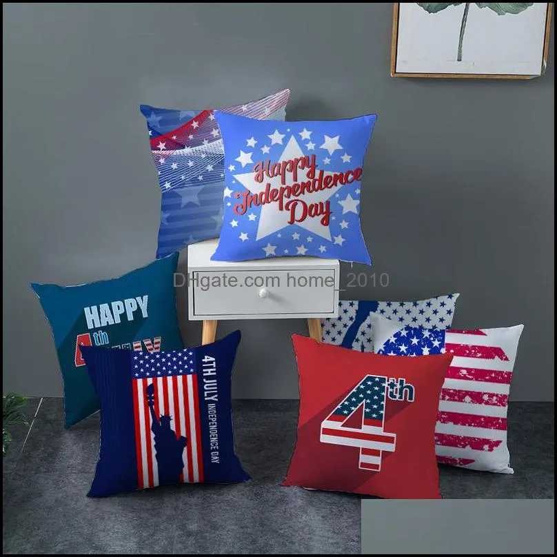 independence day pillowcase decorative sofa cushion case bed pillow cover july 4th car polyester