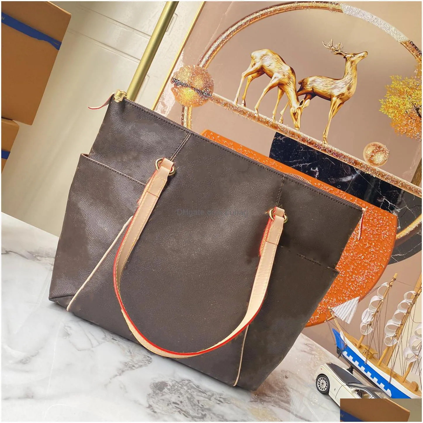 women totally monograms designers bags luxurys classic genuine leather handbag messenger tote shoulder crossbody travel bag purse wallet lady mens