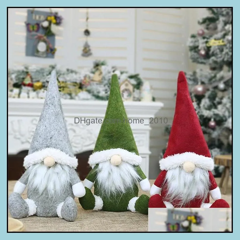 merry christmas swedish santa gnome plush doll ornaments handmade elf toy holiday home party decor christmas decoration