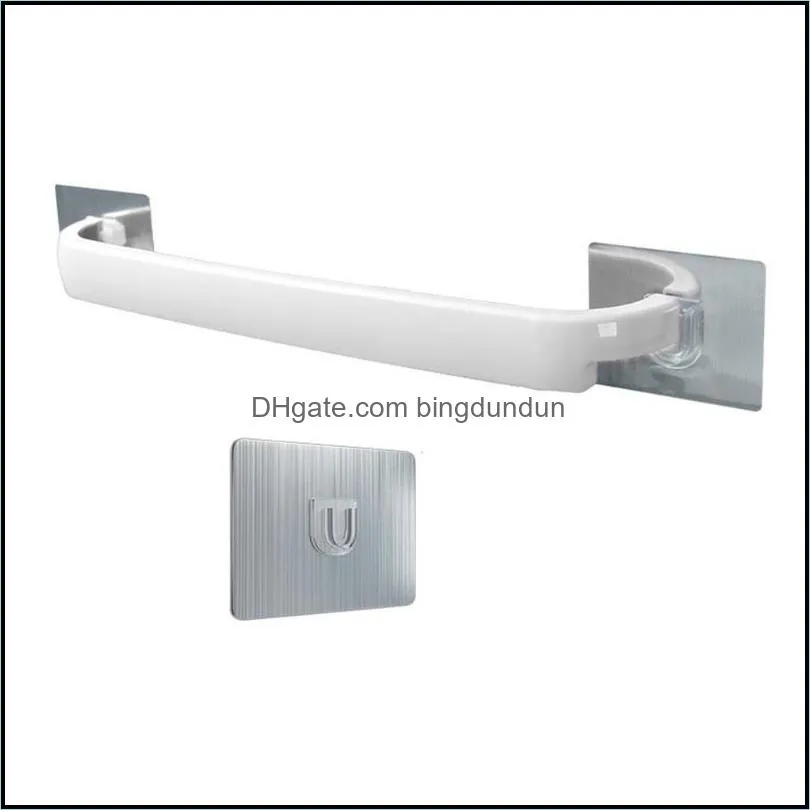  punching towel rack bar single pole wallmounted toilet