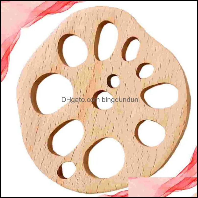 wooden cup pad lotus root adorable placemat decor table heat insulation mat for home bar shop resturant