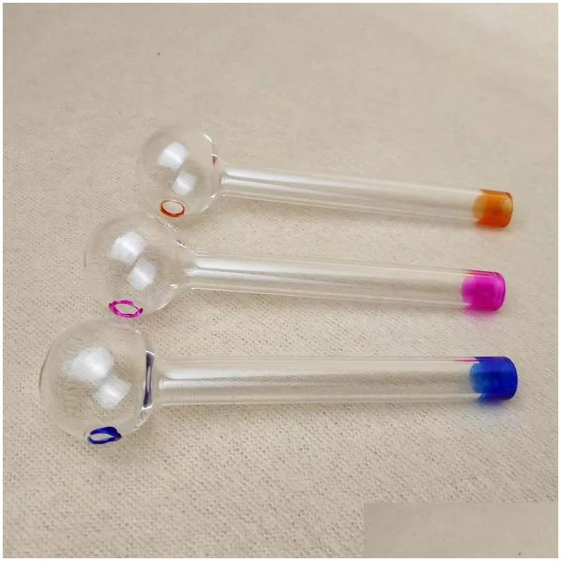 glass oil burner pipe thick pyrex smoking color glass tube water hand pipes hookahs 4 inch colorful nail bong burning green pink yellow blue colors