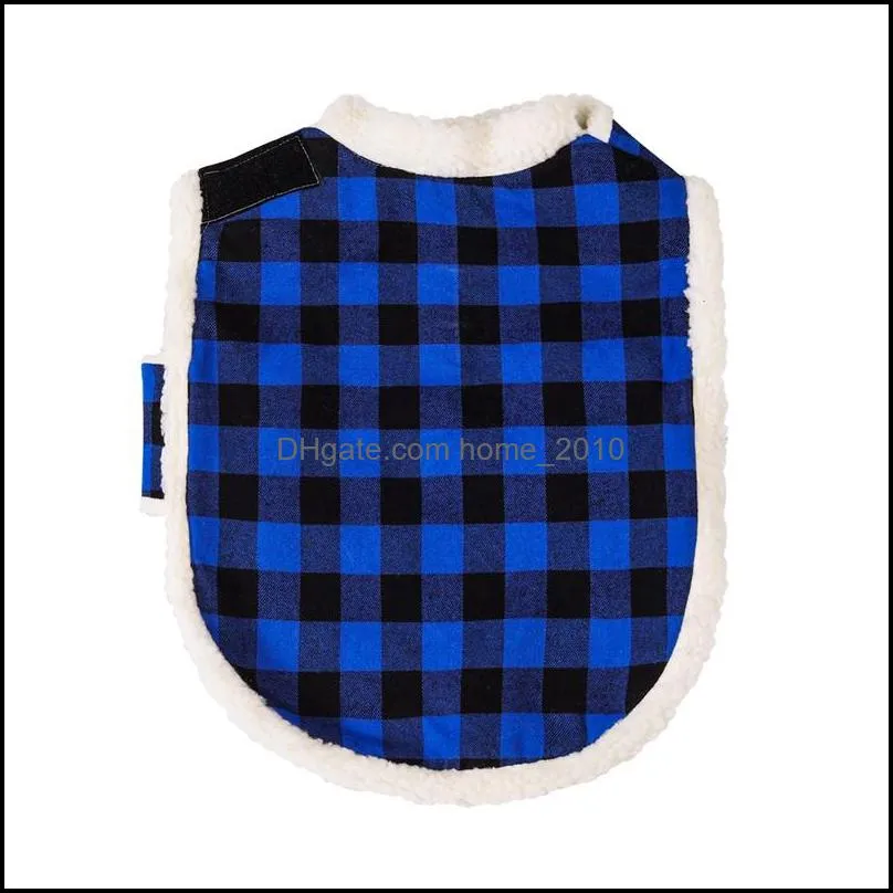 christmas plush warm pet clothes dog vest sxxxxl winter dog clothes grid fashion coat pet fashion accessories vtky2087