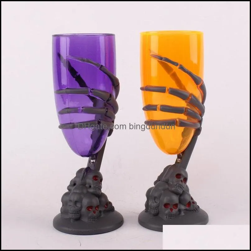 led ghost claw cup luminous wine glasses halloween ghost plastic 3d ghost claw mugs lighting champagne wine beer mug