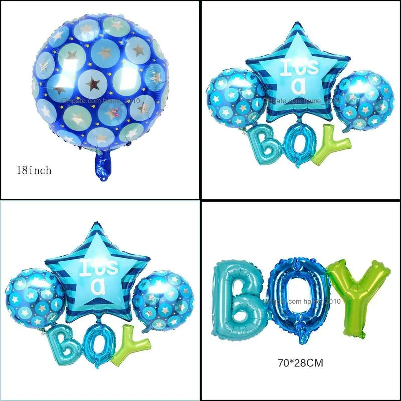 boy balloon set baby baptism gender secret birthday