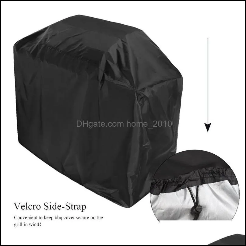 black waterproof bbq cover bbq accessories grill cover anti dust rain gas charcoal electric barbeque grill dbc vt0236