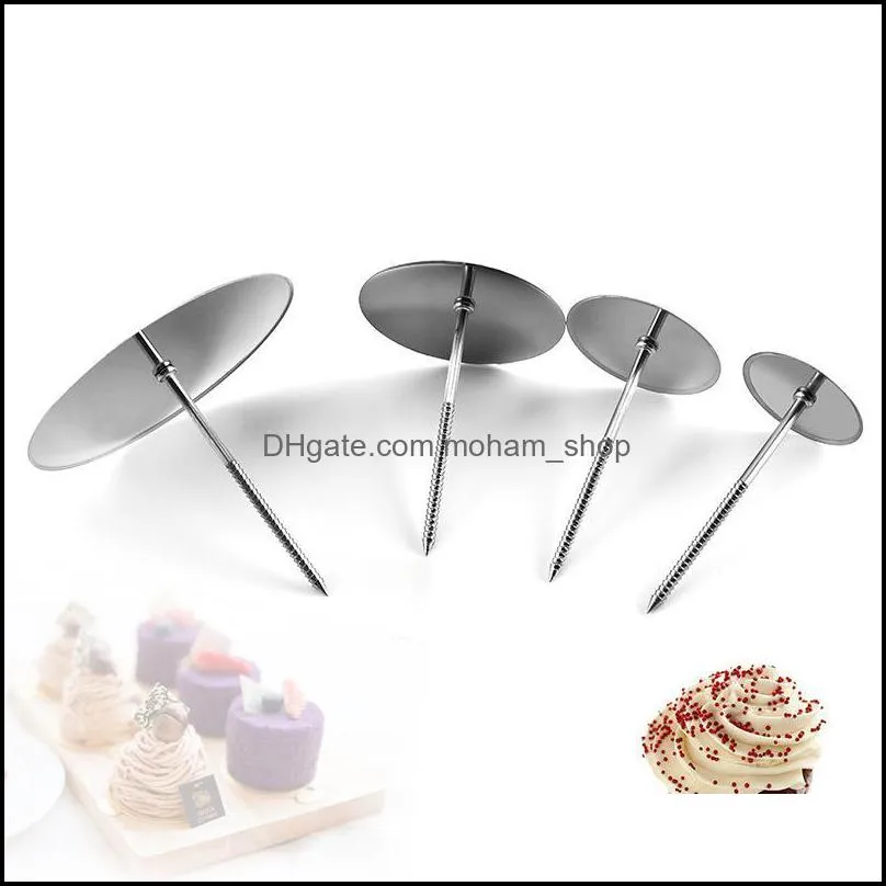 1pcs stainless steel piping nail cake flower nails diy needle stick baking stands tools ice cream decorating pastry