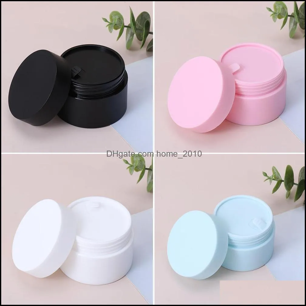 empty cosmetic bottle container 5g 15g 20g 30g refillable plastic cream lotion liquid jar makeup sample jars cosmetics packaging black
