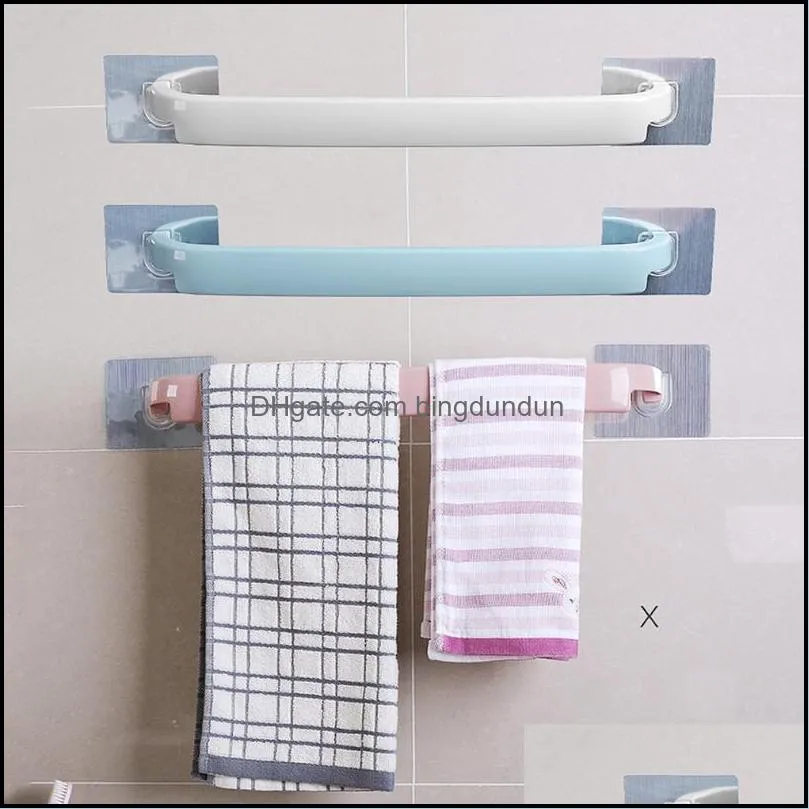  punching towel rack bar single pole wallmounted toilet