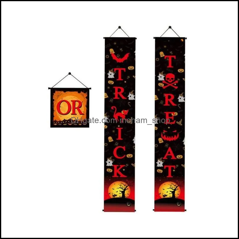 180x31cm halloween door couplet hanging banner for 2021 flag home