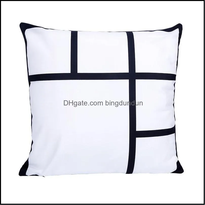 sublimation blanks panel pillow case diy polyester peach skin cushion cover sofa couch blank pillowcase no pillow insert