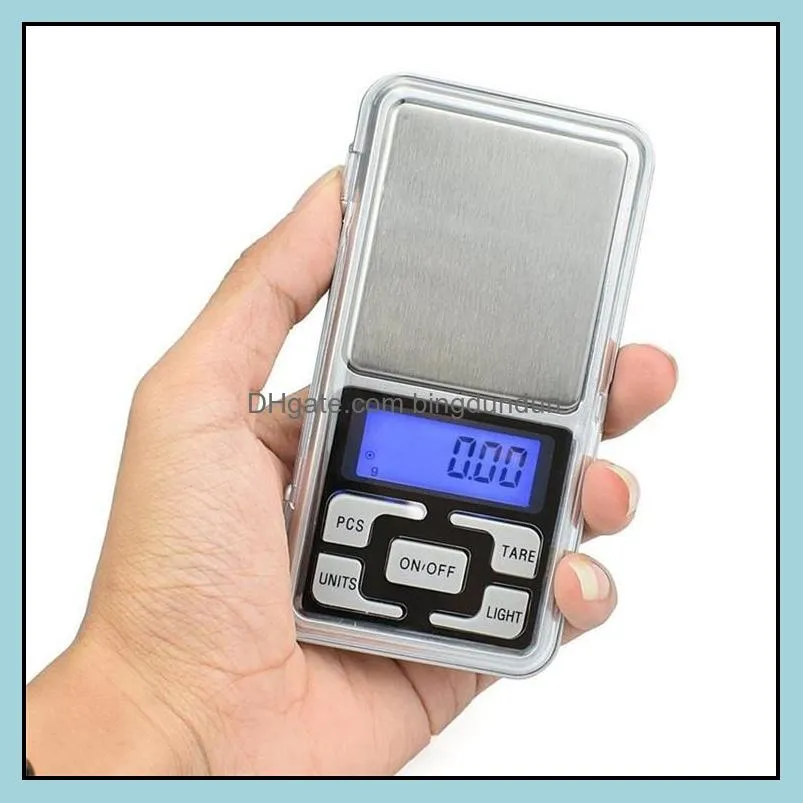 hot mini electronic digital scale jewelry weigh scale balance pocket gram lcd display scale 500g/0.1g 200g/0.01g with retail package