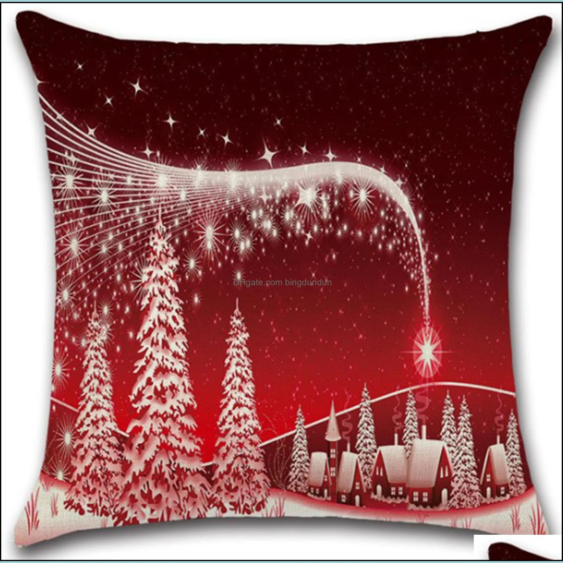 santa claus crystal ball pillow cushion cover cross border popular car decorative pillow case