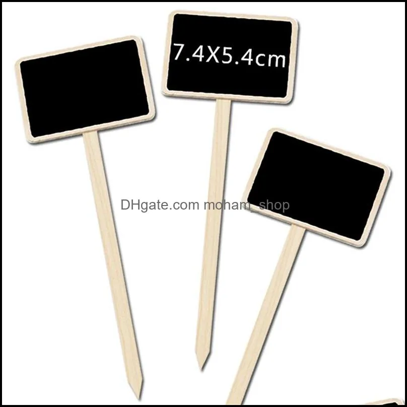 mini wooden chalkboard creative chalk blackboard signs garden flowers plants house tags labels party decoration crafts vt0430