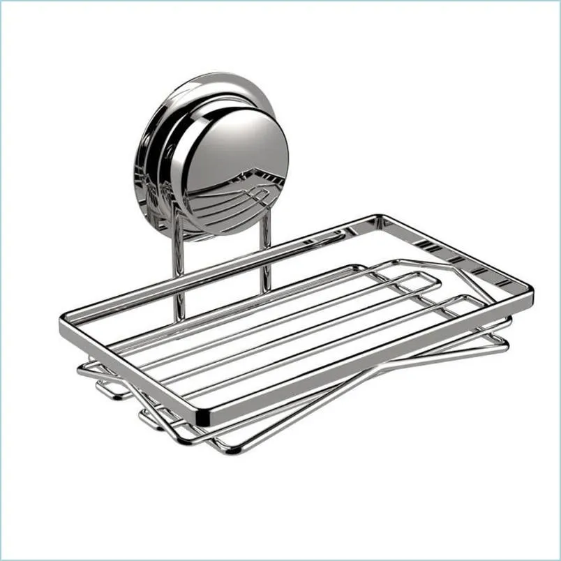 hobbylane creative kitchen stainless steel wall shelves soap suction cup basket