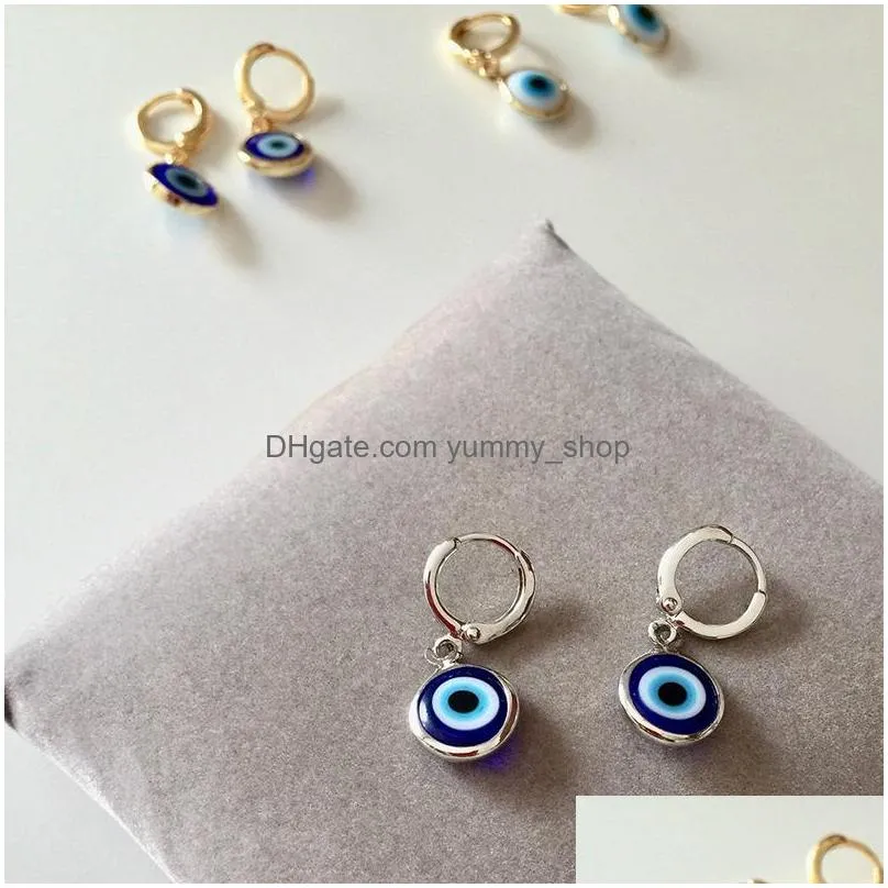 fashion jewelry vintage evil eyes dangle earrings resin beads blue eye earrings