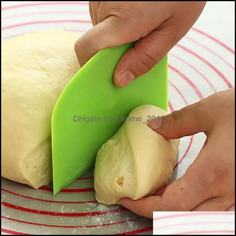 baking pastry tools 1/2pc plastic cake cream spatula dough butter batter scraper for home nough cutting kitchen gadgets