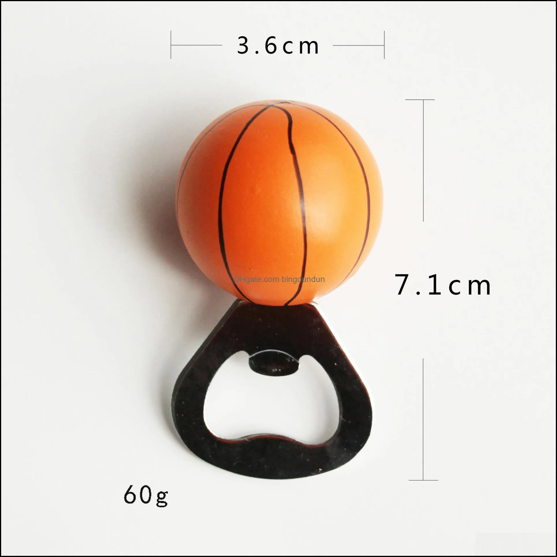 bar accessories bottle opener magnet spherical with wooden handle four styles avaliable basketball billiards football softball