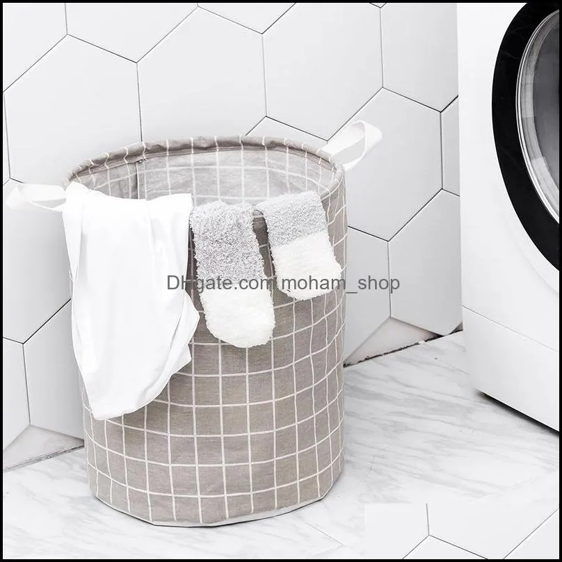 foldable waterproof laundry basket plaid dirty clothes washing laundry baskets storage bag toy organizer clothing storage box dbc