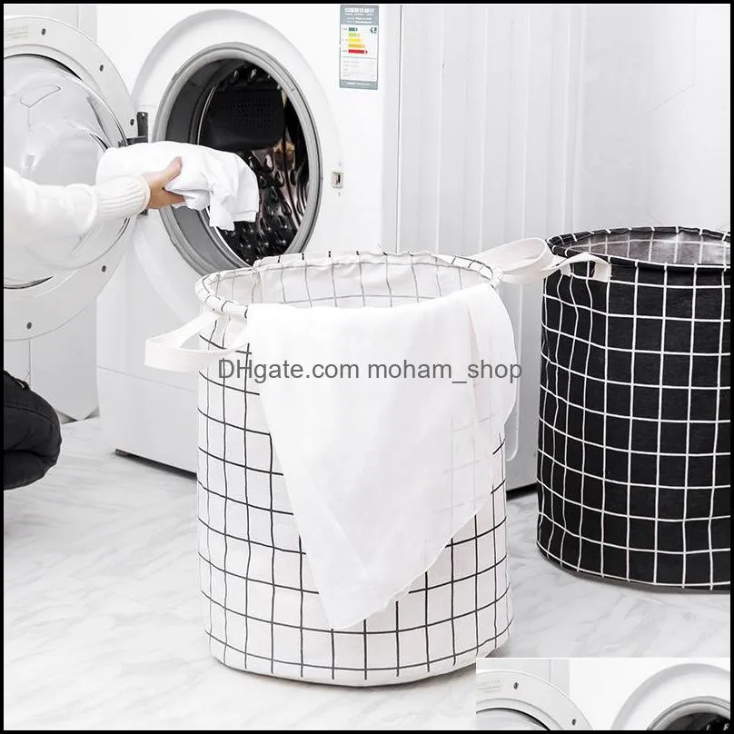 foldable waterproof laundry basket plaid dirty clothes washing laundry baskets storage bag toy organizer clothing storage box dbc